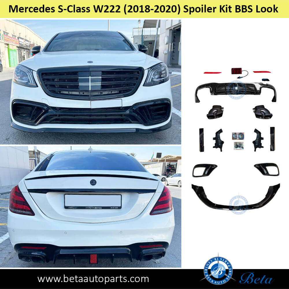 Mercedes S-Class W222 (2018-2020), Spoiler Kit BBS Look for AMG S63 (Gloss Black), China Mercedes S-Class W222 (2018-2020), Spoiler Kit BBS Look for AMG S63 (Gloss Black), China